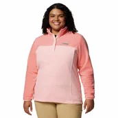 Bluzy damskie - Damska bluza polarowa Columbia Benton Springs 1/2 Snap Pullover Fleece II pink sand - L - miniaturka - grafika 1