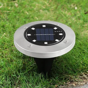 Terra 4 szt. lampa solarna ogrodowa wbijana srebrna - Lampy ogrodowe - miniaturka - grafika 1
