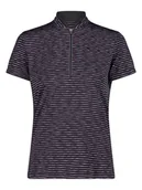 Koszulki sportowe damskie - CMP Koszulka kolarska w kolorze czarno-fioletowym - miniaturka - grafika 1