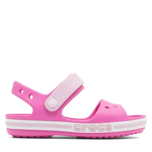 Sandały Crocs BAYABAND SANDAL K 205400-6QQ Różowy - Buty dla dziewczynek - miniaturka - grafika 1