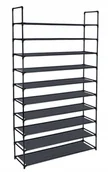 Szafki na buty - Regał Na Buty Obuwie Metalowy Wysoki Stojak Z Półkami Szafka 10 Poziomów - miniaturka - grafika 1