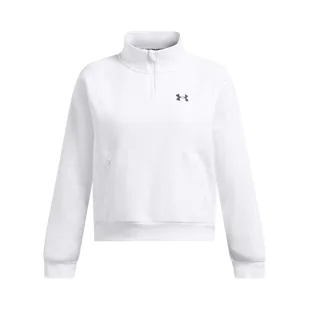 Damska bluza treningowa Under Armour UA  Armour Fleece Pro  Zip - biała - UNDER ARMOUR - Bluzy sportowe damskie - miniaturka - grafika 1