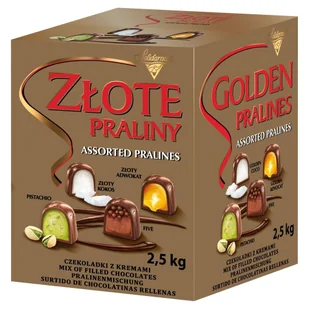 Solidarność Złote Praliny Czekoladki z kremami 2,5 kg - Inne słodycze - miniaturka - grafika 1