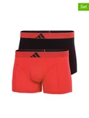 Majtki męskie - adidas Bokserki (2 pary) w kolorze czarno-czerwonym - miniaturka - grafika 1