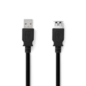 Kable komputerowe i do monitorów - Nedis CCGL61010BK20 kabel USB USB 3.2 Gen 1 (3.1 Gen 1) 2 m USB A Czarny - miniaturka - grafika 1