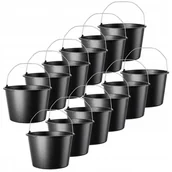 Wiadra i kastry budowlane - Wiadro budowlane Bado 20L, czarne 12 szt. - miniaturka - grafika 1