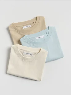 Reserved - Bawełniany t-shirt 3 pack - biały - Koszulki dla chłopców - miniaturka - grafika 1