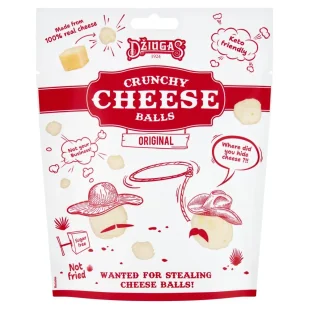 Džiugas Chrupiące suszone kulki z sera 50 g - Sery - miniaturka - grafika 1