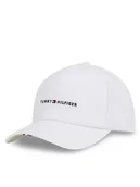 Czapki męskie - Tommy Hilfiger Czapka z daszkiem Th Foundation Soft 6 Panel Cap AM0AM13162 Biały - miniaturka - grafika 1