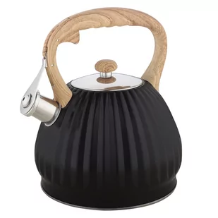 Kinghoff Czajnik Stalowy Plisa 2.7l [KH-1323] czarny KH-1323 - Czajniki na gaz - miniaturka - grafika 1