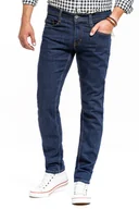 Spodnie męskie - Mustang Oregon Tapered Męskie Spodnie Jeansowe Jeans Denim Blue 1014042 5000 940-W32 L30 - miniaturka - grafika 1
