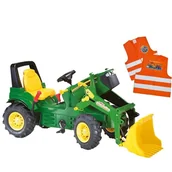 Jeździki dla dzieci - ROLLY TOYS John Deere Traktor na Pedały z Łyżką + Kamizelka Odblaskowa dla Dzieci - miniaturka - grafika 1