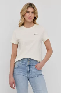 Koszulki i topy damskie - Miss Sixty Sixty t-shirt bawełniany kolor beżowy - grafika 1