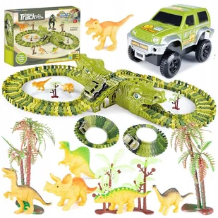 Tor Wyścigowy Park Dinozaurów Segmentowa Budowa XL 140 el. Akcesoria 210cm - Samochody i pojazdy dla dzieci Tor Wyścigowy Park Dinozaurów Segmentowa Budowa XL 140 el. Akcesoria 210cm - Samochody i pojazdy dla dzieci - miniaturka - grafika 1