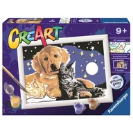 Zabawki kreatywne - CreArt dla dzieci: Pies z kotkiem nocą - miniaturka - grafika 1
