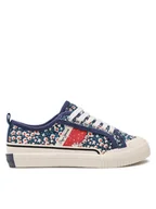 Buty dla dziewczynek - Pepe Jeans Tenisówki Ottis Flower Girl PGS30541 Granatowy - miniaturka - grafika 1
