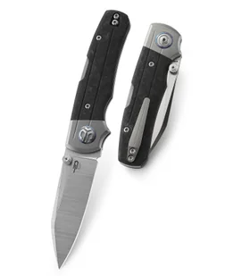 Bestech TONIC M390, Satin, Tytan+Wkładka z marmurowego włókna węglowego, Szary BT2204D - Scyzoryki - miniaturka - grafika 1