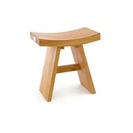 Taborety i hokery - Divero Taboret z drewna tekowego DIVERO - miniaturka - grafika 1