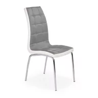 Krzesła - Krzesło Chromowane K186 Halmar Popielato-Białe - miniaturka - grafika 1
