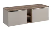 Szafki łazienkowe - Szafka pod umywalkę nablatową, Santa Fe, 140x46x46 cm, beżowy, mat - miniaturka - grafika 1