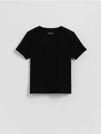 Koszulki dla dziewczynek - Reserved - Bawełniany t-shirt - czarny - miniaturka - grafika 1