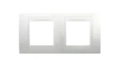 Wyłączniki światła i elektryczne - Schneider Electric Ramka podwójna UNICA biały - miniaturka - grafika 1
