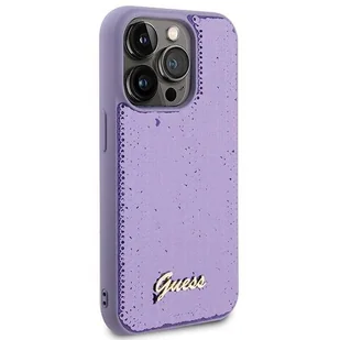 Etui Guess Sequin Script Metal na iPhone 15 Pro - fioletowe - Etui i futerały do telefonów - miniaturka - grafika 3