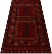 Dywany - Dywan wełniany KASHQAI 4346 300 orientalny, geometryczny bordo czerwony 67x275 cm - miniaturka - grafika 1