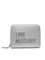 Portfele - LOVE MOSCHINO Mały Portfel Damski JC5613PP1MKD196B Srebrny - miniaturka - grafika 1