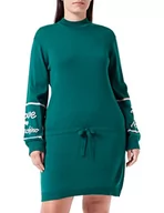 Sukienki - Love Moschino Damska sukienka turtleneck Blended Wool Dress, zielony, 42 - miniaturka - grafika 1