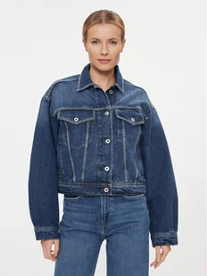 Pepe Jeans Kurtka jeansowa Turner Sparkle PL402328 Granatowy Relaxed Fit - Kurtki damskie - miniaturka - grafika 1