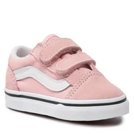 Trampki damskie - Vans Tenisówki Old Skool V VN000D3Y9AL1 Power Pink/True White - miniaturka - grafika 1