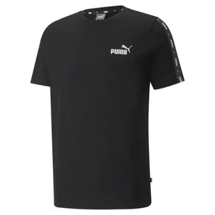Męska koszulka Essentials+ Tape PUMA Black - Koszulki sportowe męskie - miniaturka - grafika 1