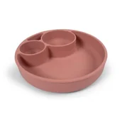 Miseczki i talerzyki dla dzieci - Filibabba Silikonowy talerzyk z przegródkami Rose - miniaturka - grafika 1