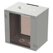 Szafy rack - Szafa wisząca Professional 19" 12U, 450mm, drzwi szklane, szara - miniaturka - grafika 1