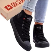 Trampki damskie - Buty Damskie Big Star Wysokie Trampki Tenisówki Sportowe - miniaturka - grafika 1