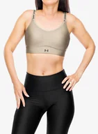 Bielizna sportowa damska - Biustonosz sportowy Under Armour Infinity 2.0 Mid Sports Bra - taupe dusk/black - miniaturka - grafika 1