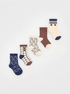 Reserved - Bawełniane skarpetki 5 pack - złamana biel - Skarpetki dla dzieci - miniaturka - grafika 1