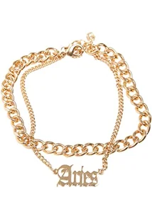 Urban Classics Łańcuszek na stopę unisex Zodiac Golden Anklet, kolor aries, rozmiar L/XL - Koszulki i topy damskie - miniaturka - grafika 1