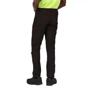 Męskie spodnie turystyczne softshell Regatta Geo softshell II czarne Rozmiar: 36R - Odzież trekkingowa męska - miniaturka - grafika 3
