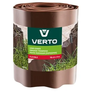 VERTO Obrzeże do trawników VERTO 15G514 Brązowy 15 cm x 9 m) - Ogrodzenia - miniaturka - grafika 1