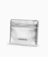 Portfele - PUCCINI Etui na karty ze skóry ekologicznej crocco - srebrne - miniaturka - grafika 1