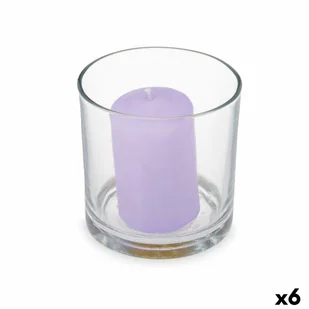 Świeca zapachowa 10 x 10 x 10 cm (6 sztuk) Lawendowa szklanka do napojów - Świece - miniaturka - grafika 1
