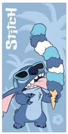 Okrycia kąpielowe dla dzieci - Ręcznik kąpielowy plażowy na basen szybkoschnący Stitch Stich lody 70x140 - miniaturka - grafika 1