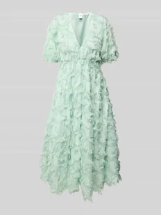 Sukienka koktajlowa z fakturowanym wzorem model ‘PAZYLLA’ - Sukienki - miniaturka - grafika 1