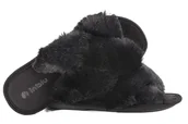 Kapcie damskie - Inblu 68-6D Domowe Damskie Kapcie Papcie Klapki Futerko 41 Czarny - miniaturka - grafika 1