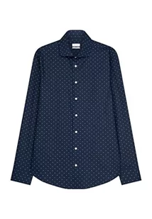 Seidensticker Męska koszula slim fit z długim rękawem, granatowy, 38 - Koszule męskie - miniaturka - grafika 1