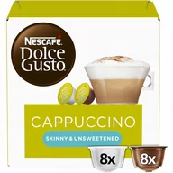 Kawa w kapsułkach i saszetkach - Kapsułki do Dolce Gusto NESCAFÉ Cappuccino LITE Skinny & Unsweetened 16 szt - miniaturka - grafika 1