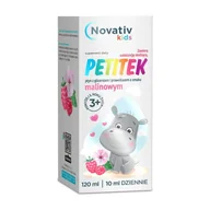 Przeziębienie i grypa - Novativ Kids Petitek płyn o smaku malinowym, 120ml - miniaturka - grafika 1
