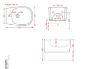 Bidety - Art Ceram Atelier Bidet podwieszany 52x37 cm biały ATB0010100 - odbiór osobisty: Kraków, Warszawa - miniaturka - grafika 1